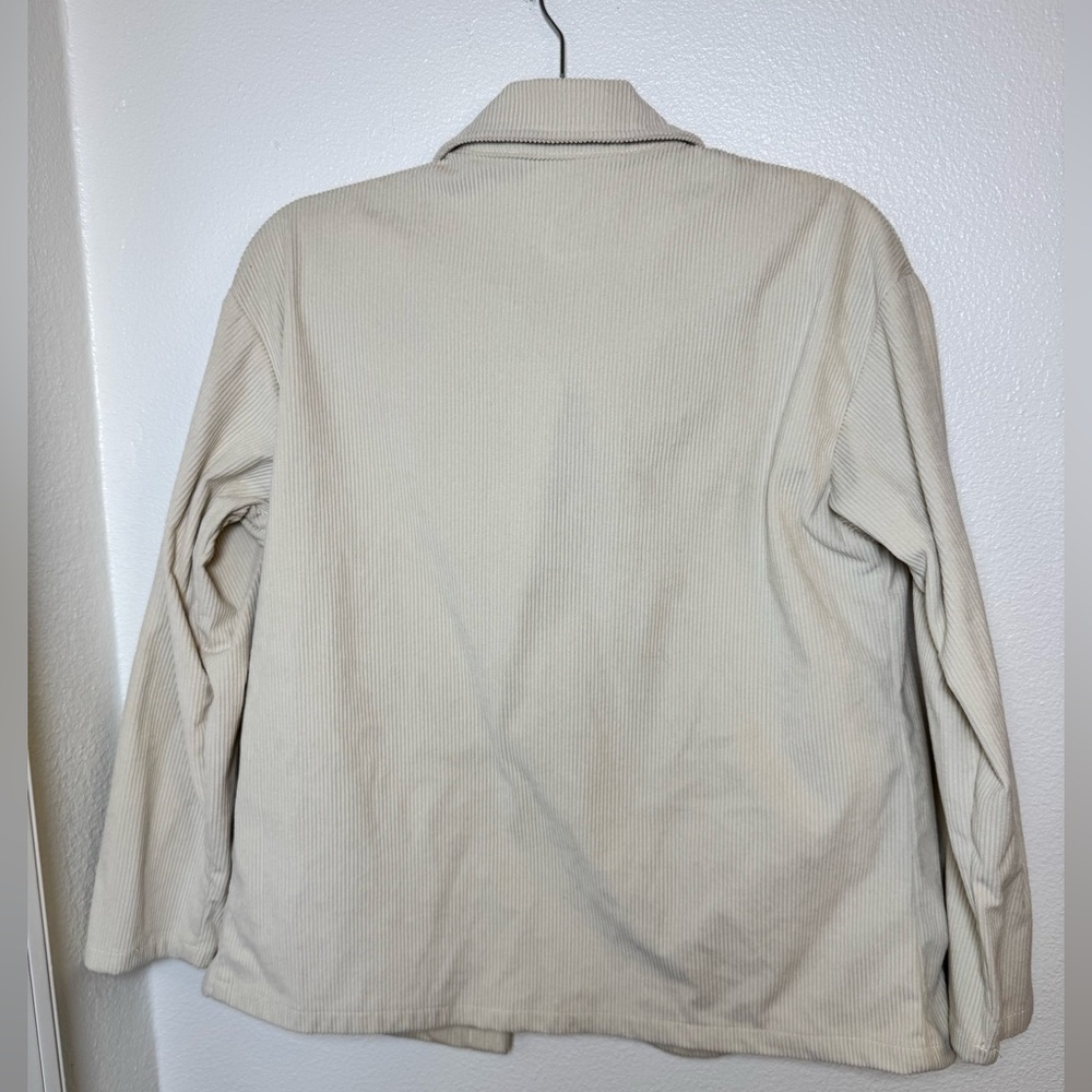 Cream Corduroy Button-Up Jacket - Picture 3 of 4